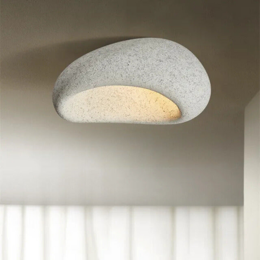 Wabi-Sabi Flush Mount Ceiling Light Fixture – Warm LED Glow in Two Sizes 4