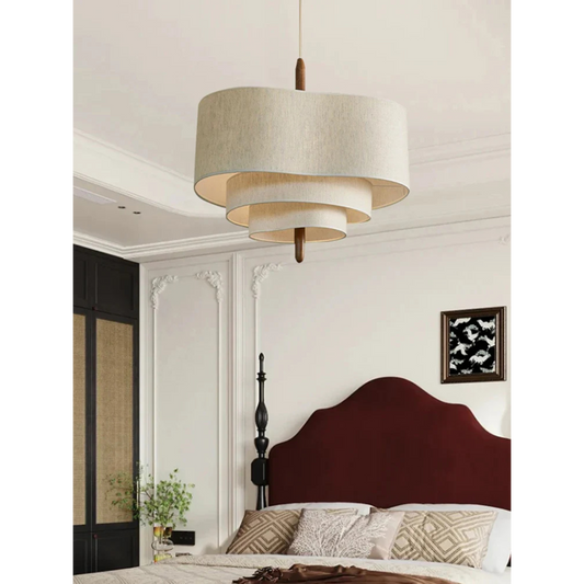 Elegant Fabric Shade Chandelier Light – Modern Designer Chandelier for Dining Room 2