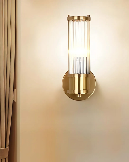 Elegant Wall Sconce Lighting with Crystal Glass and Stainless Steel – 27cm Height 2