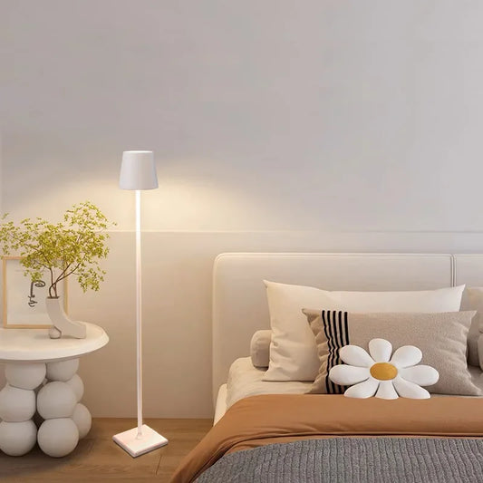 Modern Rechargeable Wireless Floor Lamp with Dimmable Touch Control - Sleek Aluminum Design for Living Room 2