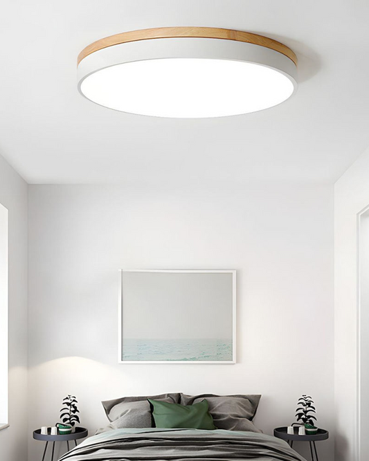 Nature-Inspired Flush Mount Ceiling Light with Oak Accents – LED, 30/40 cm 3