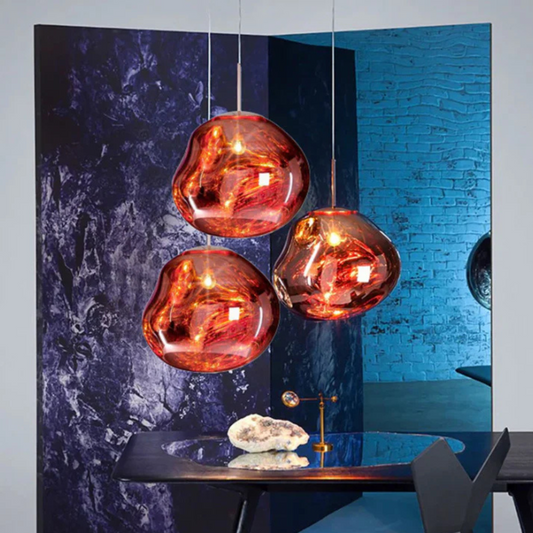 Sculptural Pendant Ceiling Light with Artistic Glass Design for Modern Dining/ Living Rooms 2