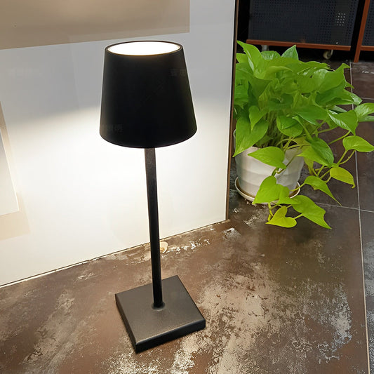 Rechargeable Touch-Control Table Lamp - Elegant Aluminum Design, Portable Cordless Bedside Lamp 4