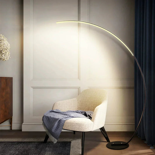 Modern RGB Arc Floor Lamp with Adjustable Brightness and Remote Control - 67 Inches 4