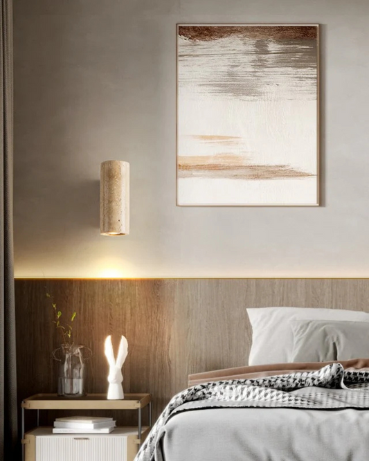 Eclat | Table Lamp – Natural Travertine Design for Warm Ambiance 7