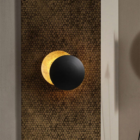 Modern LED Eclipse Wall Sconce Lighting - Compact Wall Lamp with Soft Glow 1