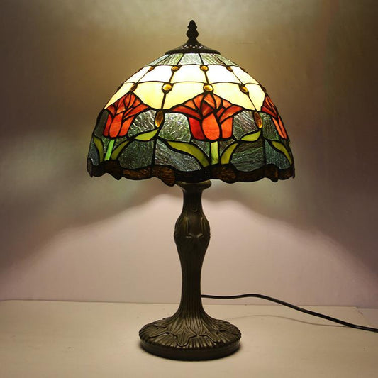 European Tiffany-Style Stained Glass Table Lamp – 17.72 Bedroom or Living Room Decor 9
