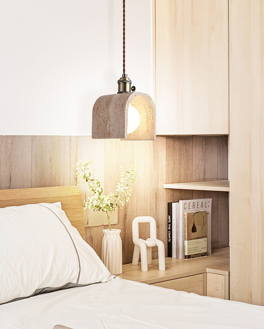 Natural Travertine Pendant Lamp – Elegant Kitchen Pendant Lighting Fixture 3