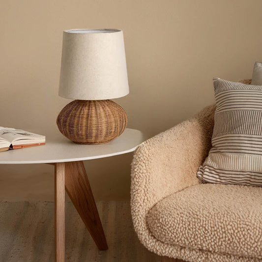 Lunara | Rattan Table Lamp – Handcrafted Natural Design for Home Decor 6