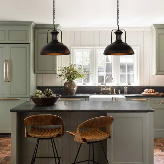 Lunaro | Black Pendant Light – Adjustable Chain Design for Kitchen 0