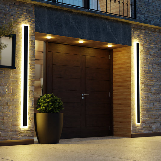 Modern IP65 Waterproof Outdoor Wall Light – Dark Steel Garden & Exterior Illumination 6