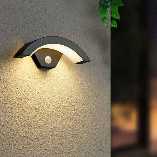 Nordic Arc Metal LED Outdoor Wall Light with Motion Sensor – Waterproof IP65 2