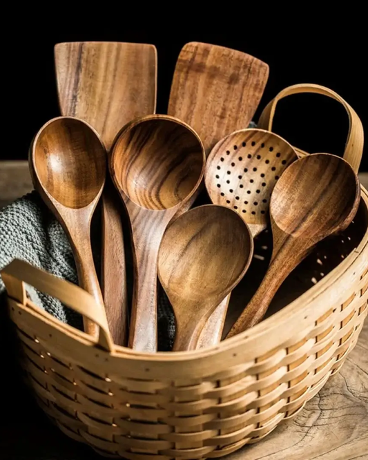 Teakio | Kitchen Utensil Set – Eco-Friendly Teak Wood Design 2