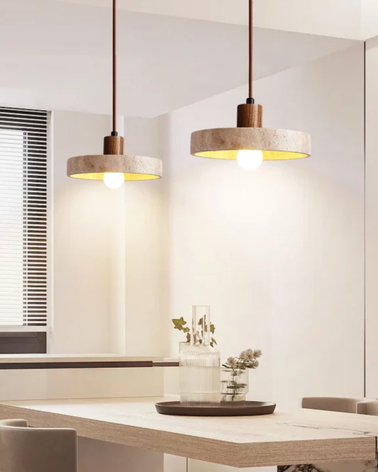 Elegant Travertine Pendant Lamp – Minimalist Kitchen Pendant Lighting for Cozy Spaces 3