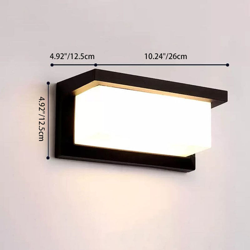 Modern LED Outdoor Wall Light with Motion Sensor – Black Aluminum Sconce 5