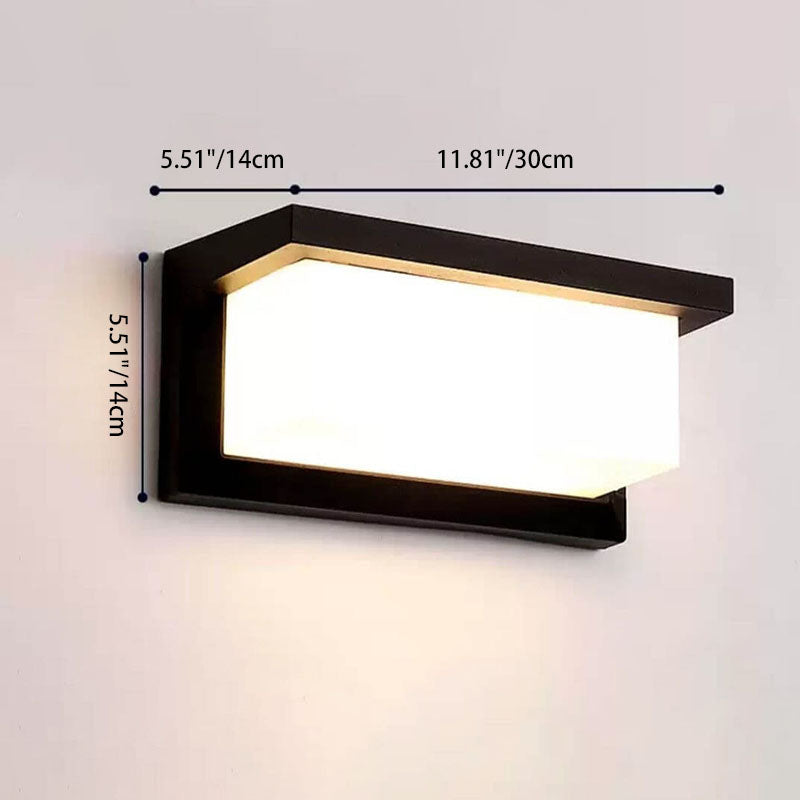 Modern LED Outdoor Wall Light with Motion Sensor – Black Aluminum Sconce 6