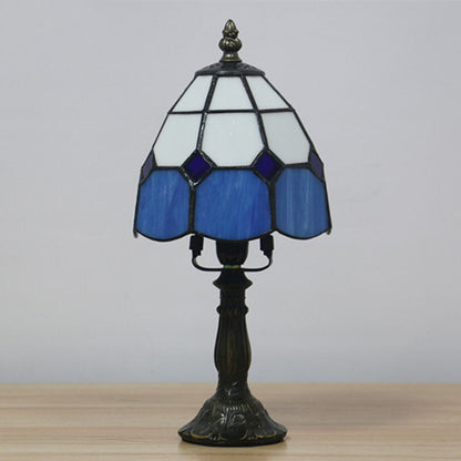 Elegant Tiffany Stained Glass Table Lamp – Colorful Resin Nightstand Bedside Lamp 5