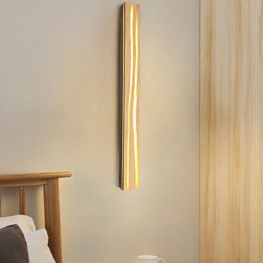 Modern Japanese Solid Wood LED Wall Sconce - Minimalist Bathroom Wall Lights 6