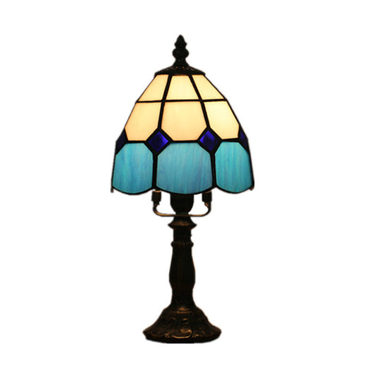 Elegant Tiffany Stained Glass Table Lamp – Colorful Resin Nightstand Bedside Lamp 2