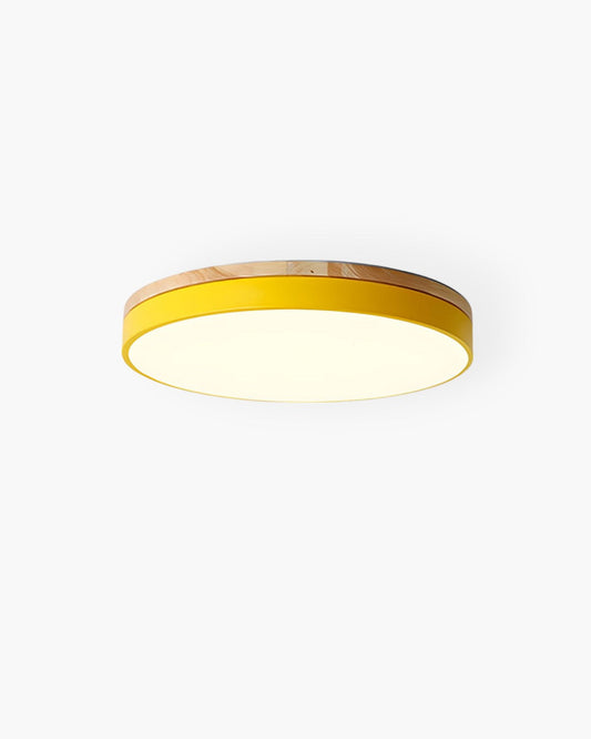 Nature-Inspired Flush Mount Ceiling Light with Oak Accents – LED, 30/40 cm 1