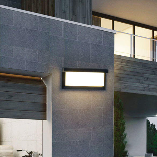Modern LED Outdoor Wall Light with Motion Sensor – Black Aluminum Sconce 4