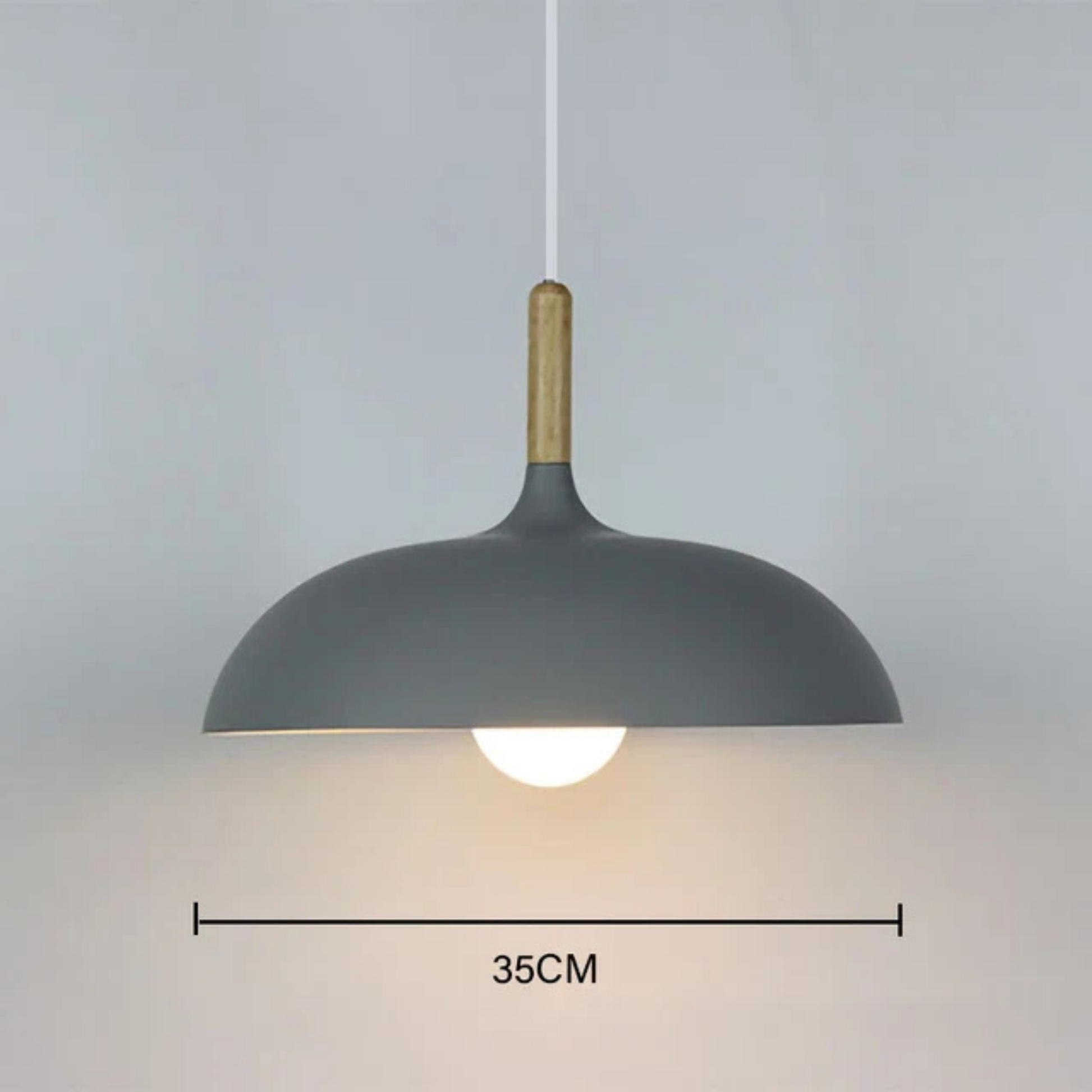 Variant image for Modern LED Pendant Ceiling Light with Adjustable Cord – Iron and Oak Design-13