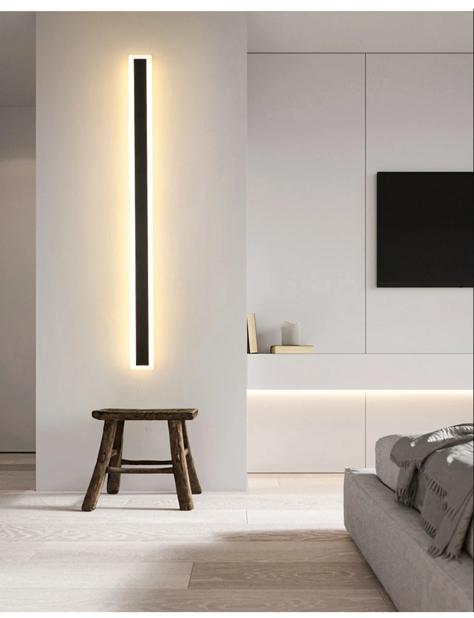Modern Black Outdoor Wall Light – Waterproof LED Fixture for Garden and Balcony