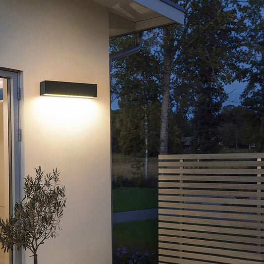 Variant image for Black Outdoor Wall Light – Waterproof LED Modern Lantern for Exterior Spaces-2