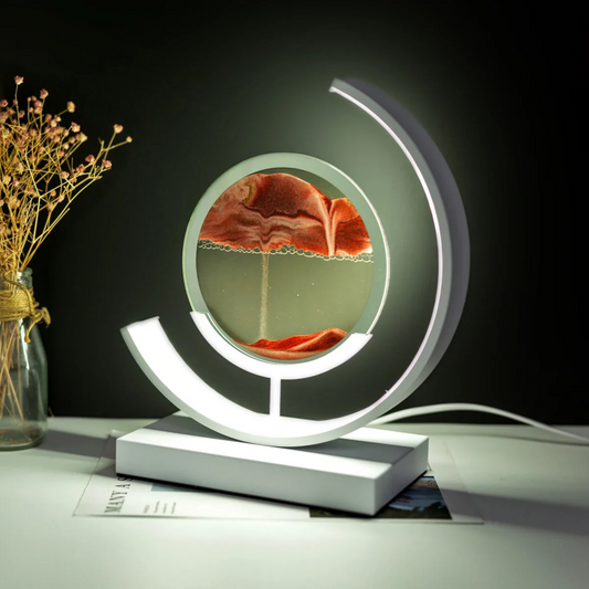 Dynamic Sand Art Table Lamp with Soothing LED Light – Modern Home Decor for Bedroom or Desk 3