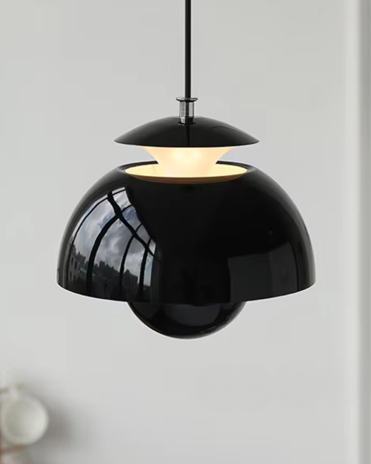 Minimalist Pendant Light for Kitchen Island – 24cm White Steel & Aluminum 4