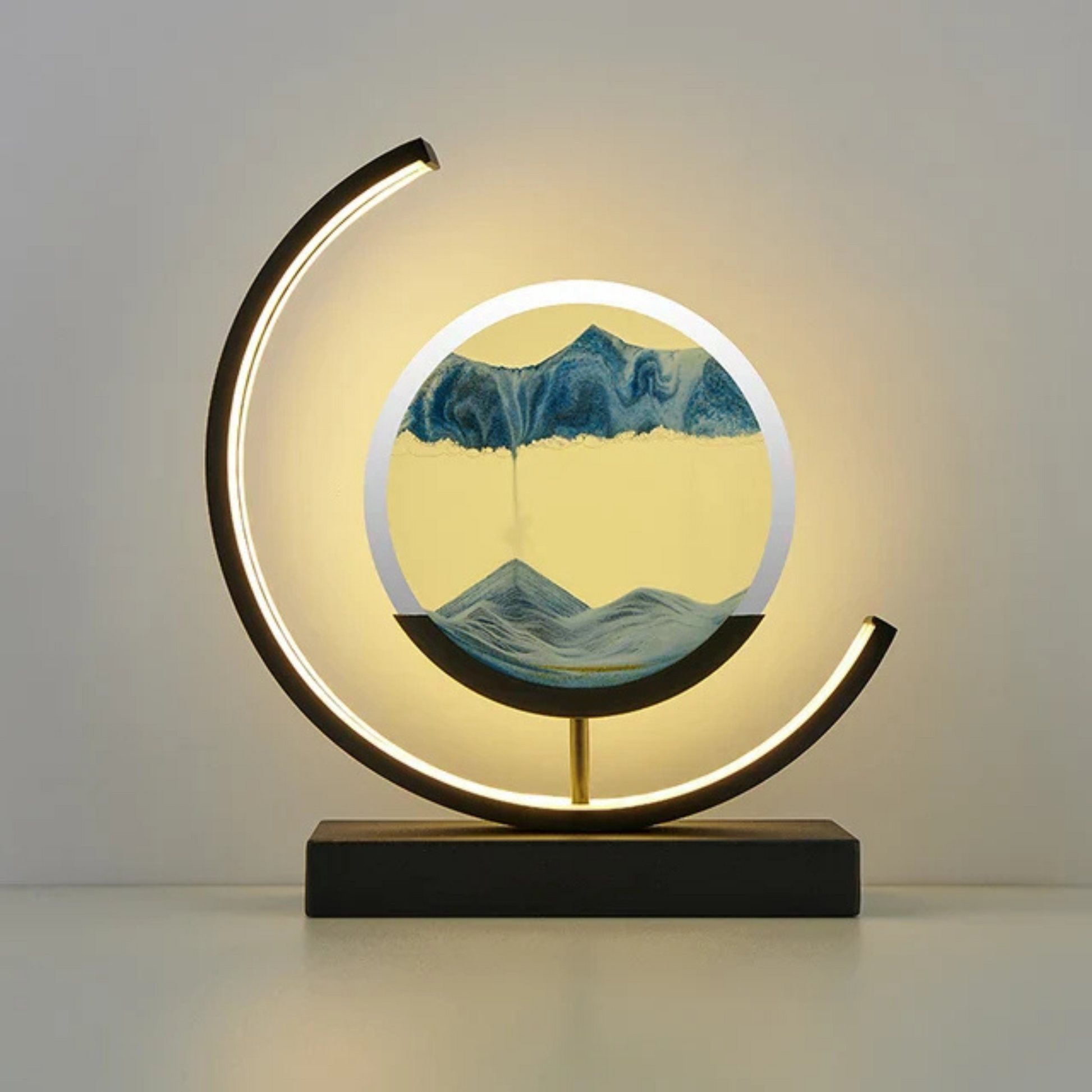Dynamic Sand Art Table Lamp with Soothing LED Light – Modern Home Decor for Bedroom or Desk 1