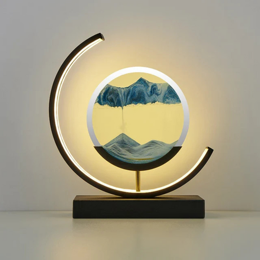 Dynamic Sand Art Table Lamp with Soothing LED Light – Modern Home Decor for Bedroom or Desk 1