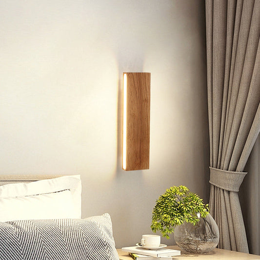 Minimalist Wooden LED Wall Sconce – Energy Efficient Wall Lamp for Modern Spaces 3