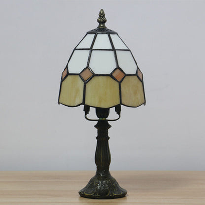 Elegant Tiffany Stained Glass Table Lamp – Colorful Resin Nightstand Bedside Lamp 6