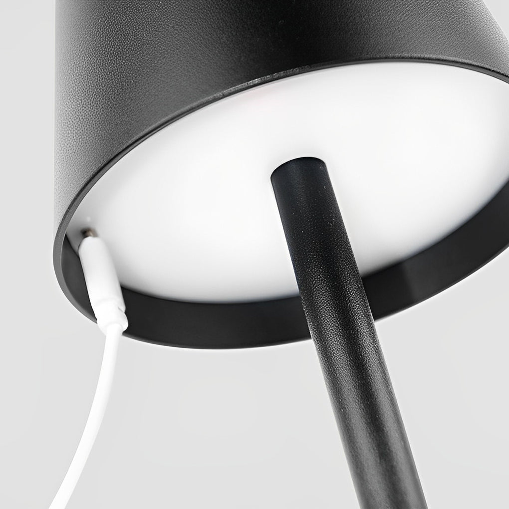 Rechargeable Touch-Control Table Lamp - Elegant Aluminum Design, Portable Cordless Bedside Lamp 2