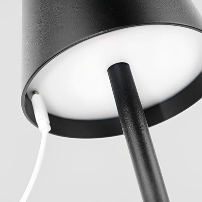 Rechargeable Touch-Control Table Lamp - Elegant Aluminum Design, Portable Cordless Bedside Lamp 2