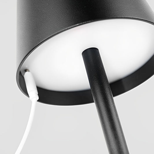 Rechargeable Touch-Control Table Lamp - Elegant Aluminum Design, Portable Cordless Bedside Lamp 2