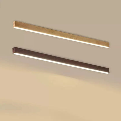 Modern Long Stirp LED Ceiling Light Fixture - Wood Colour Grain - For indoor use, Dimmable