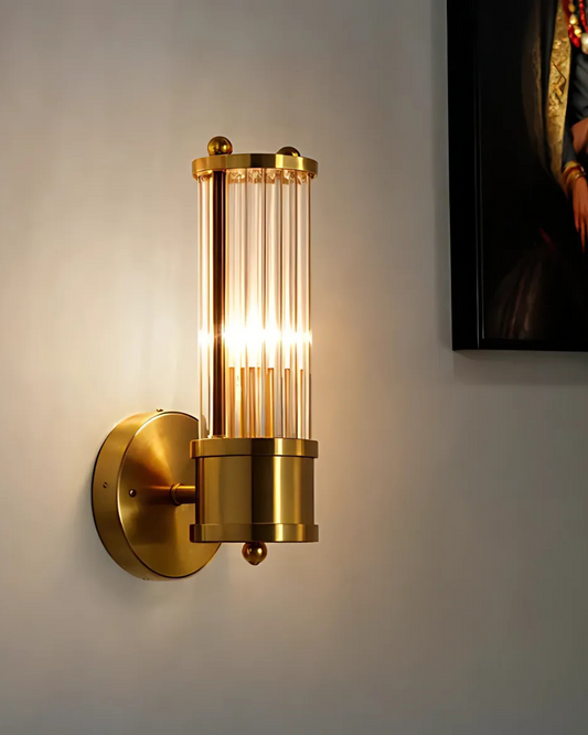 Elegant Wall Sconce Lighting with Crystal Glass and Stainless Steel – 27cm Height 3