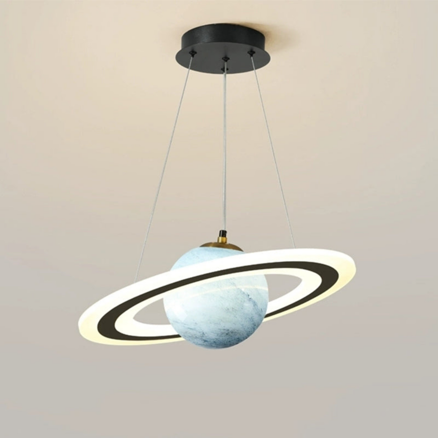Elegant Planet-Inspired Pendant Light with Dimmable Warm LED – Cosmic Hanging Light 2