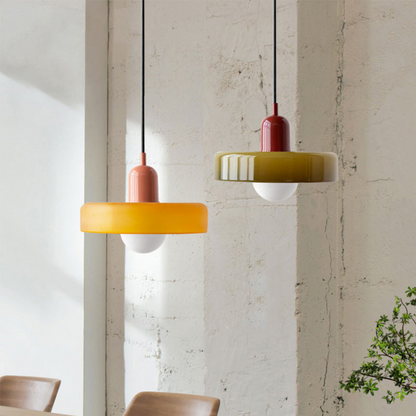Modern Glass Pendant Ceiling Light with Adjustable Height for Dining Room – Soft Ambient Illumination 2