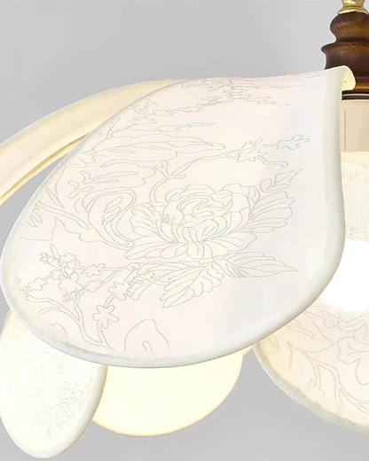 Elegant Floral Flush Mount Ceiling Light – Warm 3000K Glow for Dining or Kitchen 5