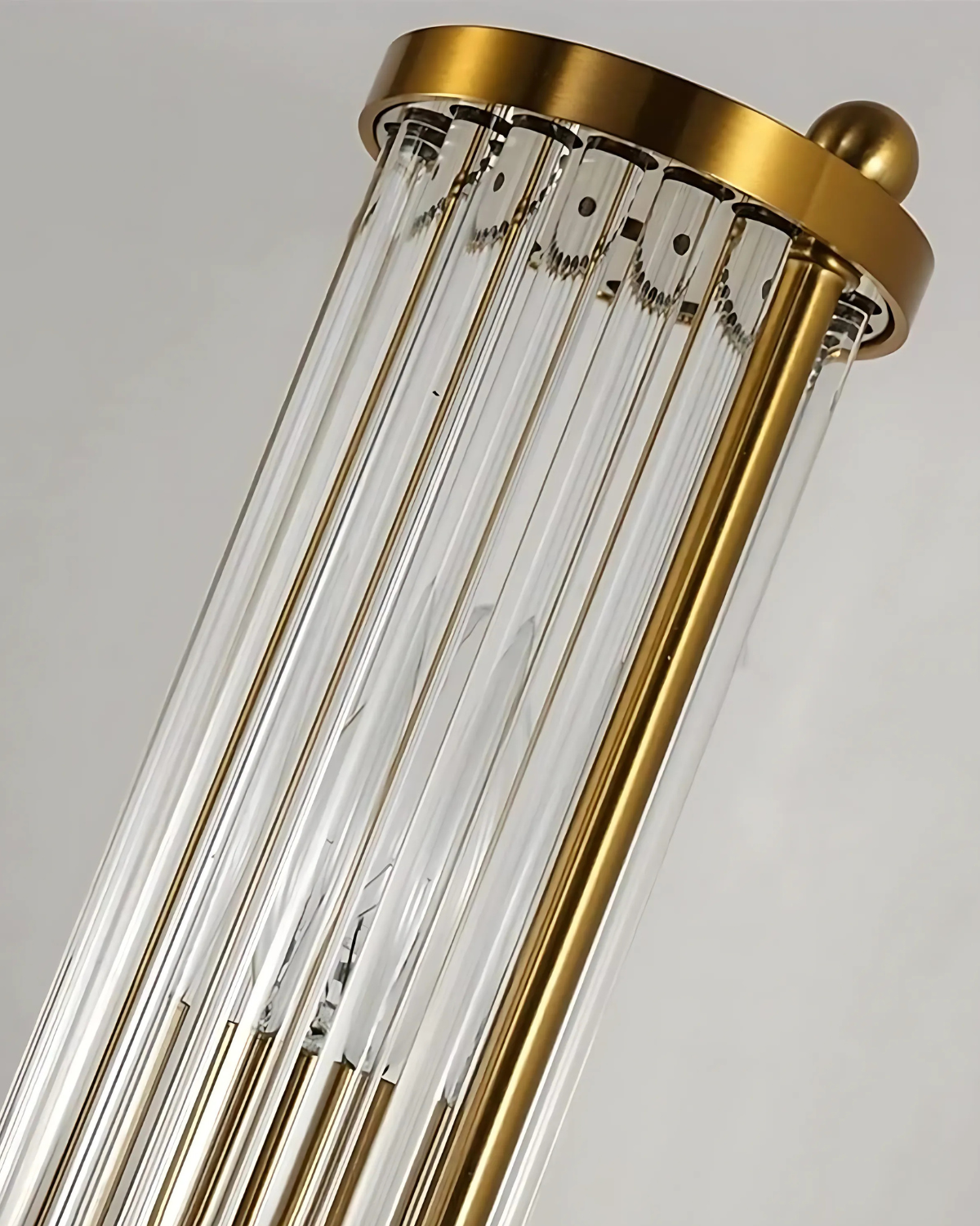 Elegant Wall Sconce Lighting with Crystal Glass and Stainless Steel – 27cm Height 5
