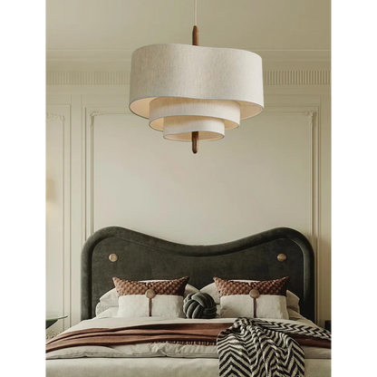 Elegant Fabric Shade Chandelier Light – Modern Designer Chandelier for Dining Room 3