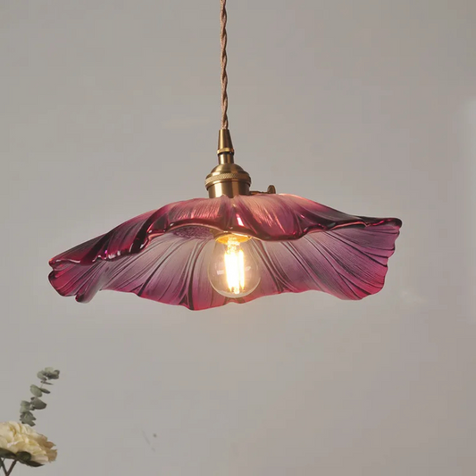 Modern Glass Flower Pendant Light for Kitchen Island – 30 cm Decorative Hanging Light 1