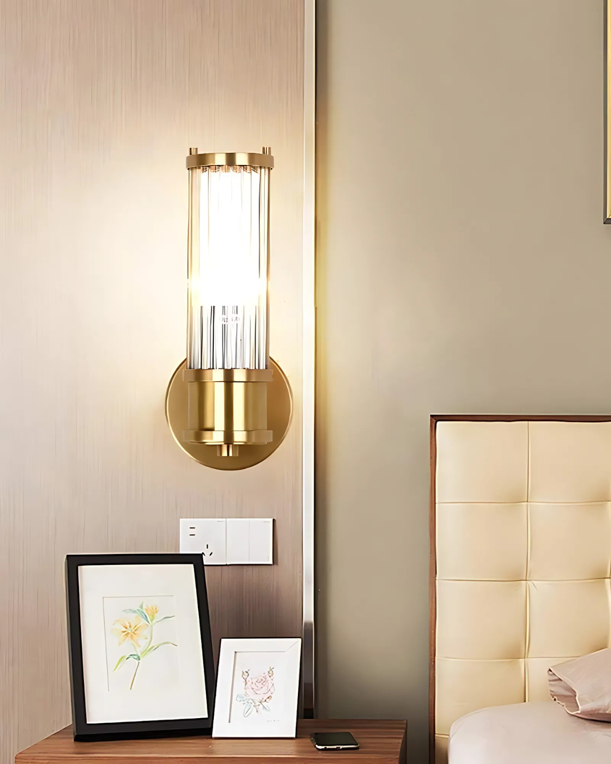 Elegant Wall Sconce Lighting with Crystal Glass and Stainless Steel – 27cm Height 4