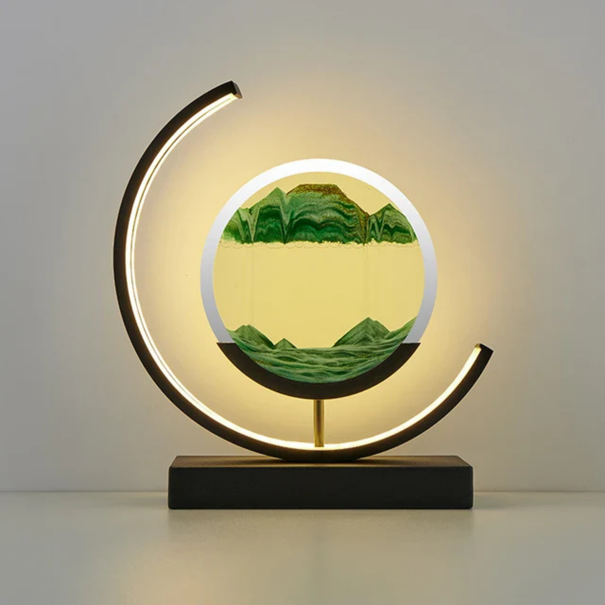 Dynamic Sand Art Table Lamp with Soothing LED Light – Modern Home Decor for Bedroom or Desk 5