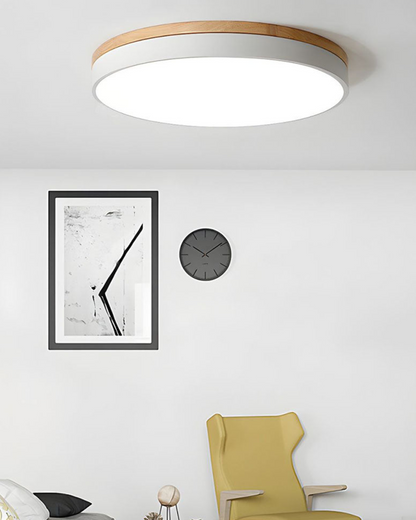 Nature-Inspired Flush Mount Ceiling Light with Oak Accents – LED, 30/40 cm 6