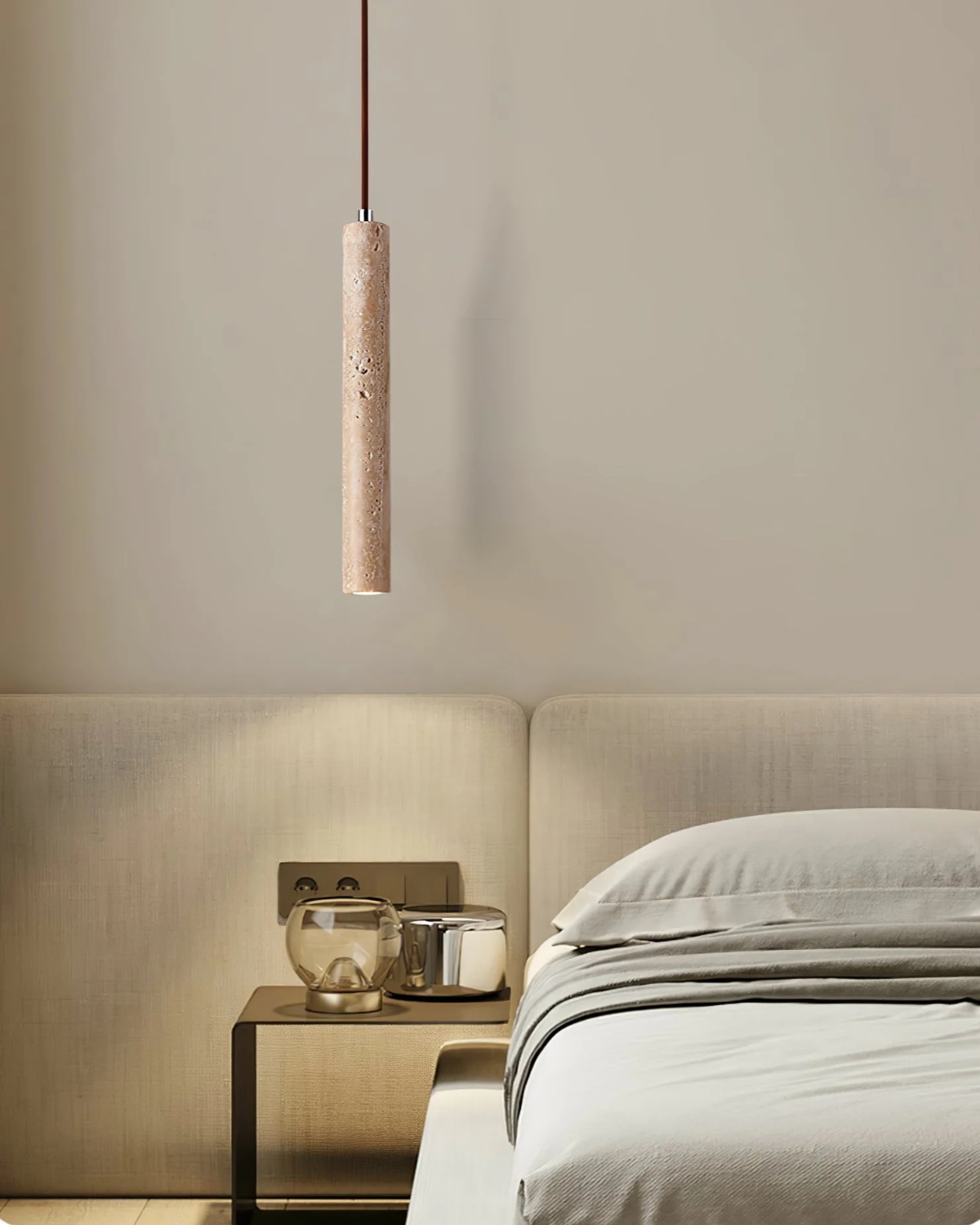 Minimalist Travertine Pendant Lamp – Japandi Pendant Lighting for Elegant Spaces 3