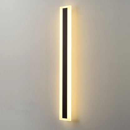 Modern Black Outdoor Wall Light – Waterproof LED Fixture for Garden and Balcony